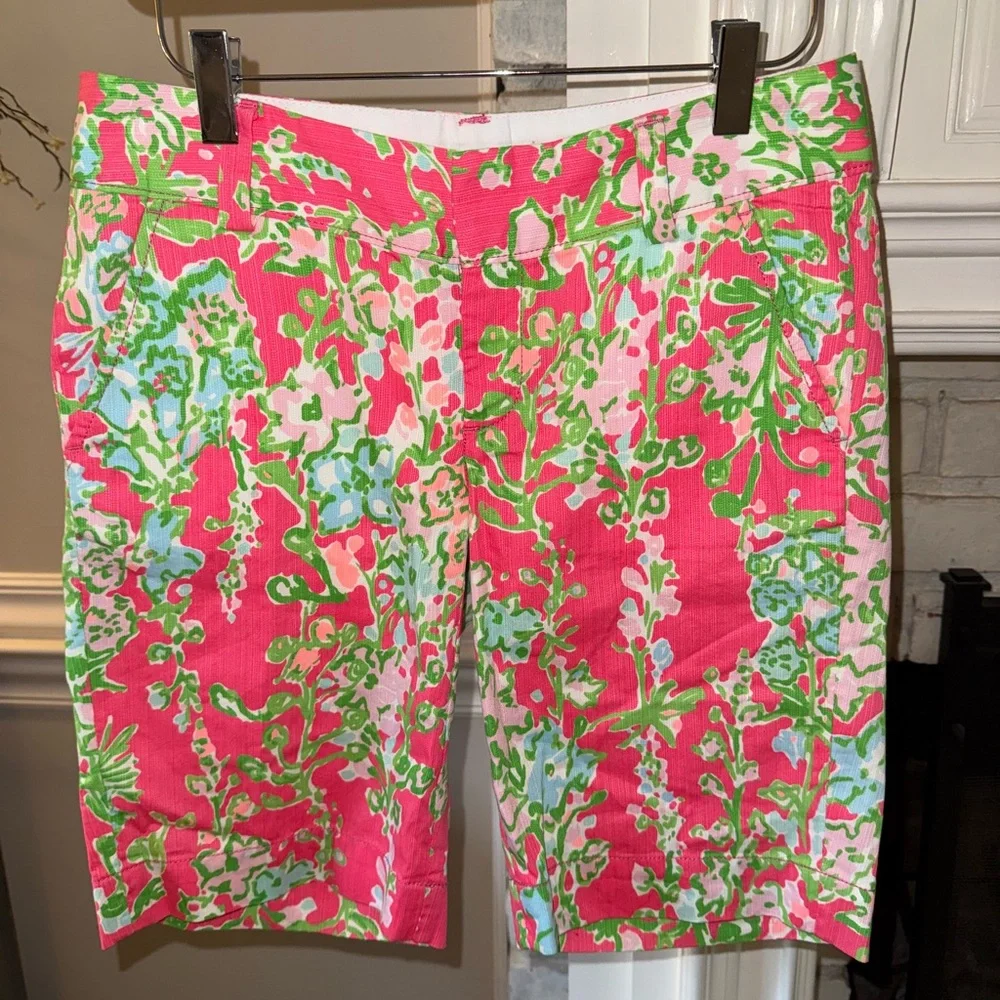 NWT Lilly Pulitzer The Chipper Bermuda Shorts Flamingo Pink size 00 BRAND NEW